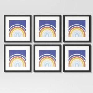 NIB Room Essentials Modern Set of 6 matted picture photo frame 8x8 Set